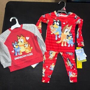 Girl Bluey Valentines Day bundle size 18 months